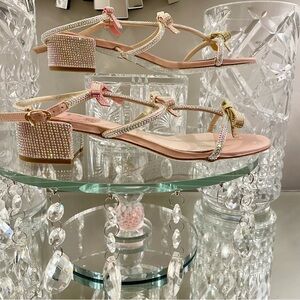 BLING BOW SANDALS NEVER WORN